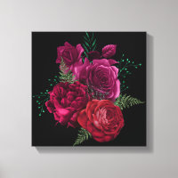 Elegante Magenta Rose Floral Bouquet