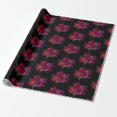 Elegante Magenta Rose Floral Bouquet Muster Geschenkpapier (Ungerollt)
