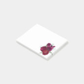 Elegante Magenta Rose Floral Bouquet Post-it Klebezettel (angewinkelt)