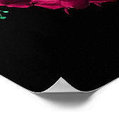 Elegante Magenta Rose Floral Bouquet Poster (Ecke)