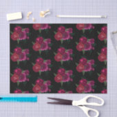 Elegante Magenta Rose Floral Bouquet Seidenpapier (Handwerk)