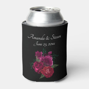 Elegante Magenta Rose Floral Bouquet Wedding Dosenkühler