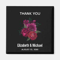 Elegante Magenta Rose Floral Bouquet Wedding