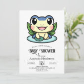 Elegante Magic Frog Baby Shower Einladung (Stehend Vorderseite)