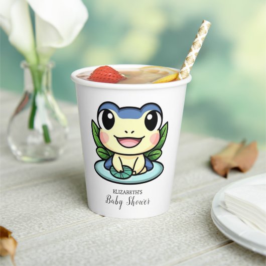Elegante Magic Frog Baby Shower Pappbecher (In Situ)