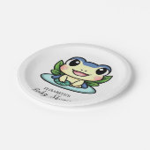 Elegante Magic Frog Baby Shower Pappteller (Schrägansicht)