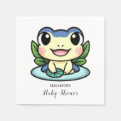 Elegante Magic Frog Baby Shower Serviette (Vorderseite)