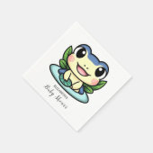 Elegante Magic Frog Baby Shower Serviette (Ecke)