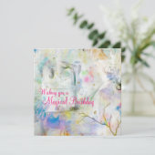 Elegante Magical Birthday Dancer Abstrakt Pastel Karte (Stehend Vorderseite)
