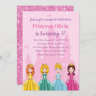 Elegante Magical Royal Princess Girl Birthday Part Einladung