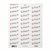 Elegante, magische und kühne, florale Grenzadresse (Vorne)