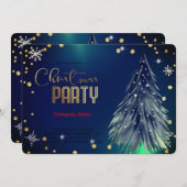 Elegante Magische Weihnachtsfeiern Einladung (Vorne/Hinten)