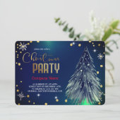 Elegante Magische Weihnachtsfeiern Einladung (Stehend Vorderseite)