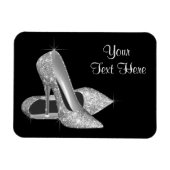 Elegante Magnete aus schwarzen und silbernen High  (Horizontal)