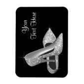 Elegante Magnete aus schwarzen und silbernen High (Vertikal)