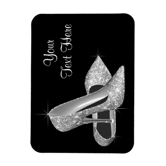 Elegante Magnete aus schwarzen und silbernen High  (Vertikal)