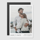 Elegante, magnetische Save the Date Hochzeitseinla Magneteinladung (Vorne/Hinten)