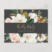 Elegante Magnolia Black Song Request UAWG Postcard Einladungspostkarte (Vorderseite)