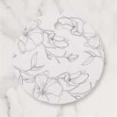 Elegante Magnolia Blume Sommerhochzeit Geschenkanhänger (Rückseite)