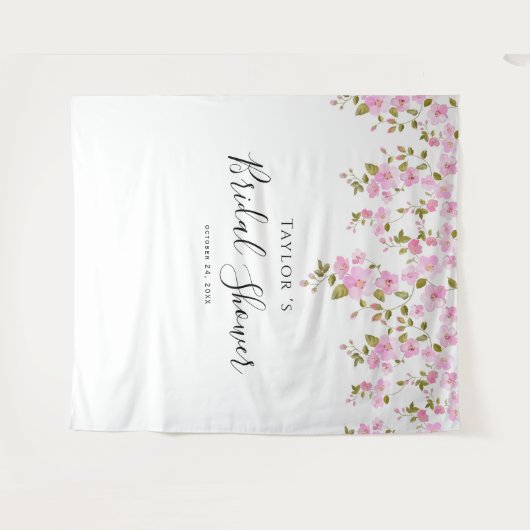 Elegante Magnolia Brautparty Hintergrund Wandteppich (Vorderseite (Horizontal))