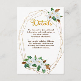 Elegante Magnolia Details Einschlusskarte Begleitkarte