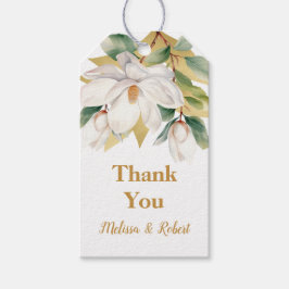 Elegante Magnolia-Gastgeschenk Hochzeit-Tags Geschenkanhänger