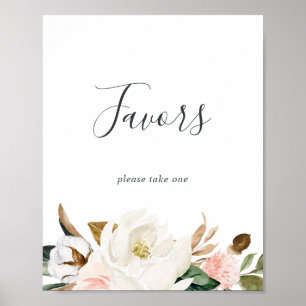 Elegante Magnolia Gastgeschenke Hochzeiten Untersc Poster