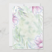 Elegante Magnolia Hochzeit Einladung (Rückseite)