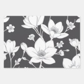 Elegante Magnolia Kunstvoll wandern im Minimalisti Geschenkpapier Set (Vorderseite 3)
