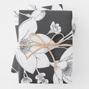 Elegante Magnolia Kunstvoll wandern im Minimalisti Geschenkpapier Set