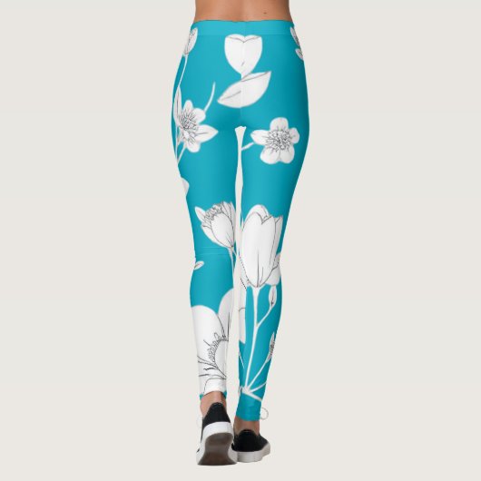 Elegante Magnolia Kunstvoll wandern im Minimalisti Leggings (Rückseite)