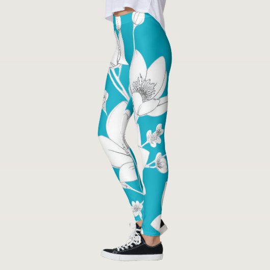 Elegante Magnolia Kunstvoll wandern im Minimalisti Leggings (Links)