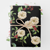 Elegante Magnolia mit Berries und Foliage Holiday Geschenkpapier Set (Beispiel)