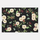 Elegante Magnolia mit Berries und Foliage Holiday Geschenkpapier Set (Vorderseite)