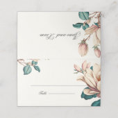 Elegante Magnolia Platzkarte (Außenseite Aufgefaltet)