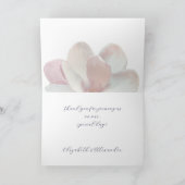 Elegante Magnolia Soft Pink und White Wedding Dankeskarte (Innenseite)