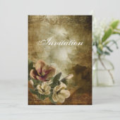 Elegante Magnolia Vintag Bridal Dusche Einladung (Stehend Vorderseite)