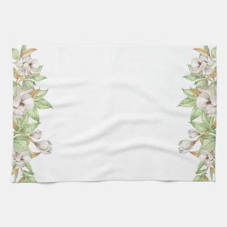 Elegante Magnolia Wasserfarbe Küchentücher