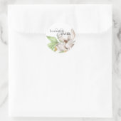 Elegante Magnolia Watercolor Classic Sticker (Tasche)
