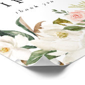 Elegante Magnolias Baby Duschkarten und Geschenke Poster (Ecke)