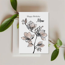 Elegante Magnolie-Geburtstagskarte für Mama