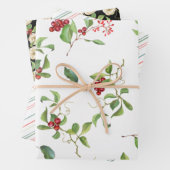 Elegante Magnolien und Red Berry Foliage Geschenkpapier Set (Beispiel)