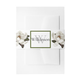 Elegante Magnolienblüten Einladungsbanderole