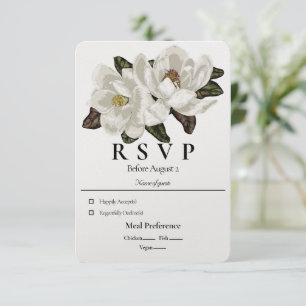 Elegante Magnolienblüten Karte