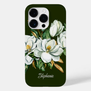 Elegante Magnolienblüten-Personalisierte Brautjung Case-Mate iPhone 14 Pro Hülle
