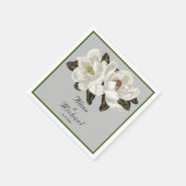 Elegante Magnolienblüten Serviette (Ecke)