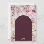 Elegante Mahogany Florale Bachelorette Einladung (Rückseite)