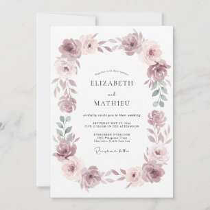 Elegante Maiglöckchen-Hochzeit Einladung
