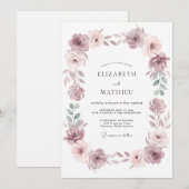 Elegante Maiglöckchen-Hochzeit Einladung (Vorne/Hinten)