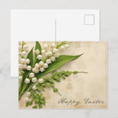 Elegante Maiglöckchen-Ostergrüße Postkarte (Vorne/Hinten)